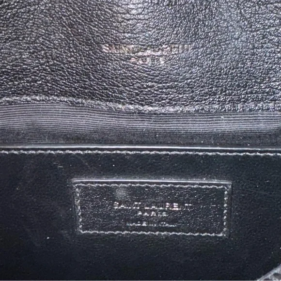 Saint Laurent College Medium Flap YSL Shoulder Bag Quilted black Leather 🔥SALE🔥 - Picture 14 of 15
